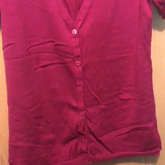 A.N.A a new approach size large magenta short sleeve cardigan - Picture 4 of 7
